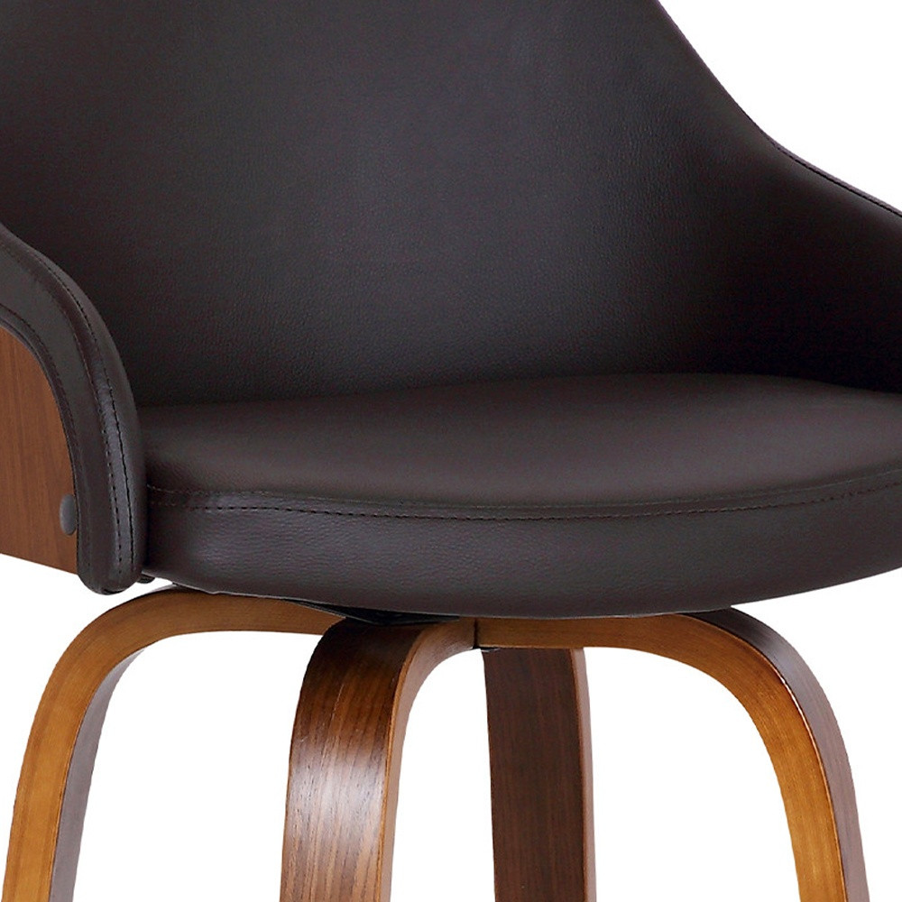 30 Inch Brown Iron Swivel Bar Stool with Footrest 7 30 Inch Brown Iron Swivel Bar Stool with Footrest - Image 7