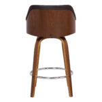 30 Inch Brown Iron Swivel Bar Stool with Footrest 15 30 Inch Brown Iron Swivel Bar Stool with Footrest