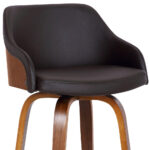 30 Inch Brown Iron Swivel Bar Stool with Footrest 17 30 Inch Brown Iron Swivel Bar Stool with Footrest