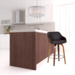 30 Inch Brown Iron Swivel Bar Stool with Footrest 11 30 Inch Brown Iron Swivel Bar Stool with Footrest