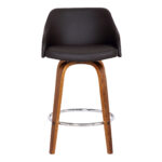30 Inch Brown Iron Swivel Bar Stool with Footrest 12 30 Inch Brown Iron Swivel Bar Stool with Footrest