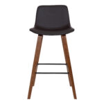 26-Inch Brown Faux Leather Low Back Counter Height Bar Stool 12 26-Inch Brown Faux Leather Low Back Counter Height Bar Stool