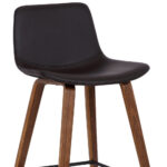 26-Inch Brown Faux Leather Low Back Counter Height Bar Stool 17 26-Inch Brown Faux Leather Low Back Counter Height Bar Stool