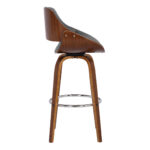26-Inch Gray and Brown Swivel Low Back Bar Stool 13 26-Inch Gray and Brown Swivel Low Back Bar Stool