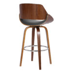 26-Inch Gray and Brown Swivel Low Back Bar Stool 14 26-Inch Gray and Brown Swivel Low Back Bar Stool