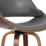 26-Inch Gray and Brown Swivel Low Back Bar Stool 17 26-Inch Gray and Brown Swivel Low Back Bar Stool