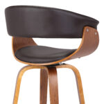 31 Inch Brown Faux Leather Swivel Low Back Bar Stool 15 31 Inch Brown Faux Leather Swivel Low Back Bar Stool