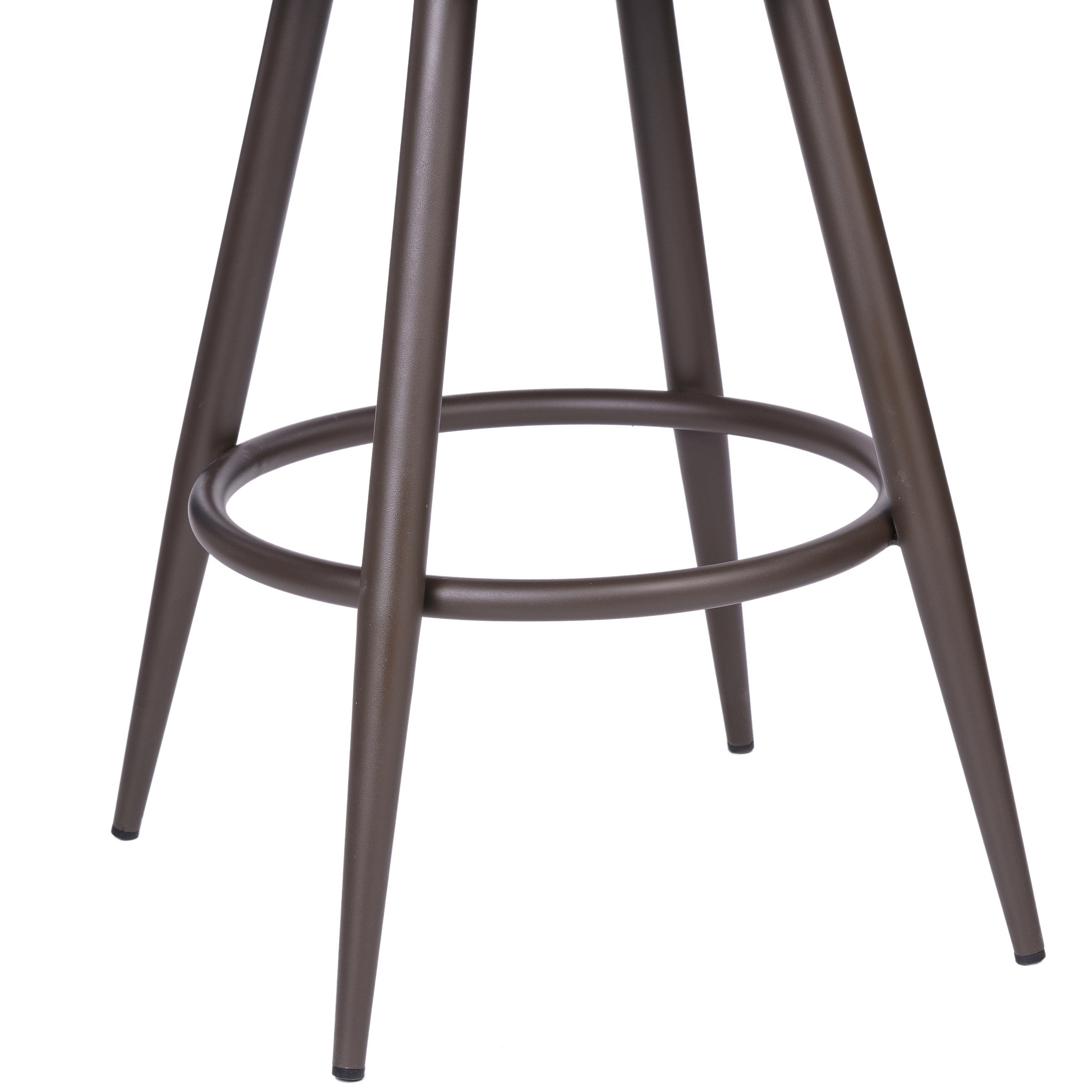 26 Inch Brown Swivel Faux Leather and Iron Bar Stool 8 26 Inch Brown Swivel Faux Leather and Iron Bar Stool - Image 8
