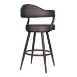 42 Inch Brown Faux Leather and Iron Swivel Bar Stool 13 42 Inch Brown Faux Leather and Iron Swivel Bar Stool