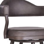 42 Inch Brown Faux Leather and Iron Swivel Bar Stool 17 42 Inch Brown Faux Leather and Iron Swivel Bar Stool