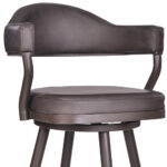 42 Inch Brown Faux Leather and Iron Swivel Bar Stool 18 42 Inch Brown Faux Leather and Iron Swivel Bar Stool
