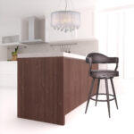 42 Inch Brown Faux Leather and Iron Swivel Bar Stool 11 42 Inch Brown Faux Leather and Iron Swivel Bar Stool