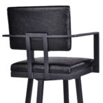 26 Inch Iron Swivel Counter Height Bar Stool With Arms