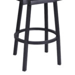 26 Inch Iron Swivel Counter Height Bar Stool With Arms