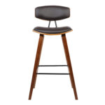 26 Inch Brown Solid Wood Low Back Counter Height Bar Stool 11 26 Inch Brown Solid Wood Low Back Counter Height Bar Stool