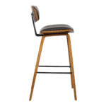 26 Inch Brown Solid Wood Low Back Counter Height Bar Stool 12 26 Inch Brown Solid Wood Low Back Counter Height Bar Stool