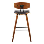 26 Inch Brown Solid Wood Low Back Counter Height Bar Stool 13 26 Inch Brown Solid Wood Low Back Counter Height Bar Stool