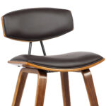 26 Inch Brown Solid Wood Low Back Counter Height Bar Stool 16 26 Inch Brown Solid Wood Low Back Counter Height Bar Stool