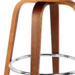 25” Cream Faux Leather Backless Swivel Counter Height Bar Stool
