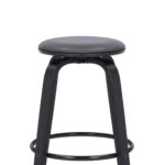 29 Inch Gray and Black Swivel Backless Bar Stool With Footrest 14 29 Inch Gray and Black Swivel Backless Bar Stool With Footrest