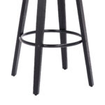 29 Inch Gray and Black Swivel Backless Bar Stool With Footrest 12 29 Inch Gray and Black Swivel Backless Bar Stool With Footrest