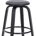 29 Inch Gray and Black Swivel Backless Bar Stool With Footrest 15 29 Inch Gray and Black Swivel Backless Bar Stool With Footrest