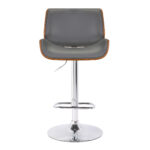 24 Inch Gray Adjustable Height Swivel Bar Stool With Chrome Base 11 24 Inch Gray Adjustable Height Swivel Bar Stool With Chrome Base