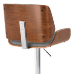 24 Inch Gray Adjustable Height Swivel Bar Stool With Chrome Base 14 24 Inch Gray Adjustable Height Swivel Bar Stool With Chrome Base