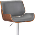24 Inch Gray Adjustable Height Swivel Bar Stool With Chrome Base 17 24 Inch Gray Adjustable Height Swivel Bar Stool With Chrome Base