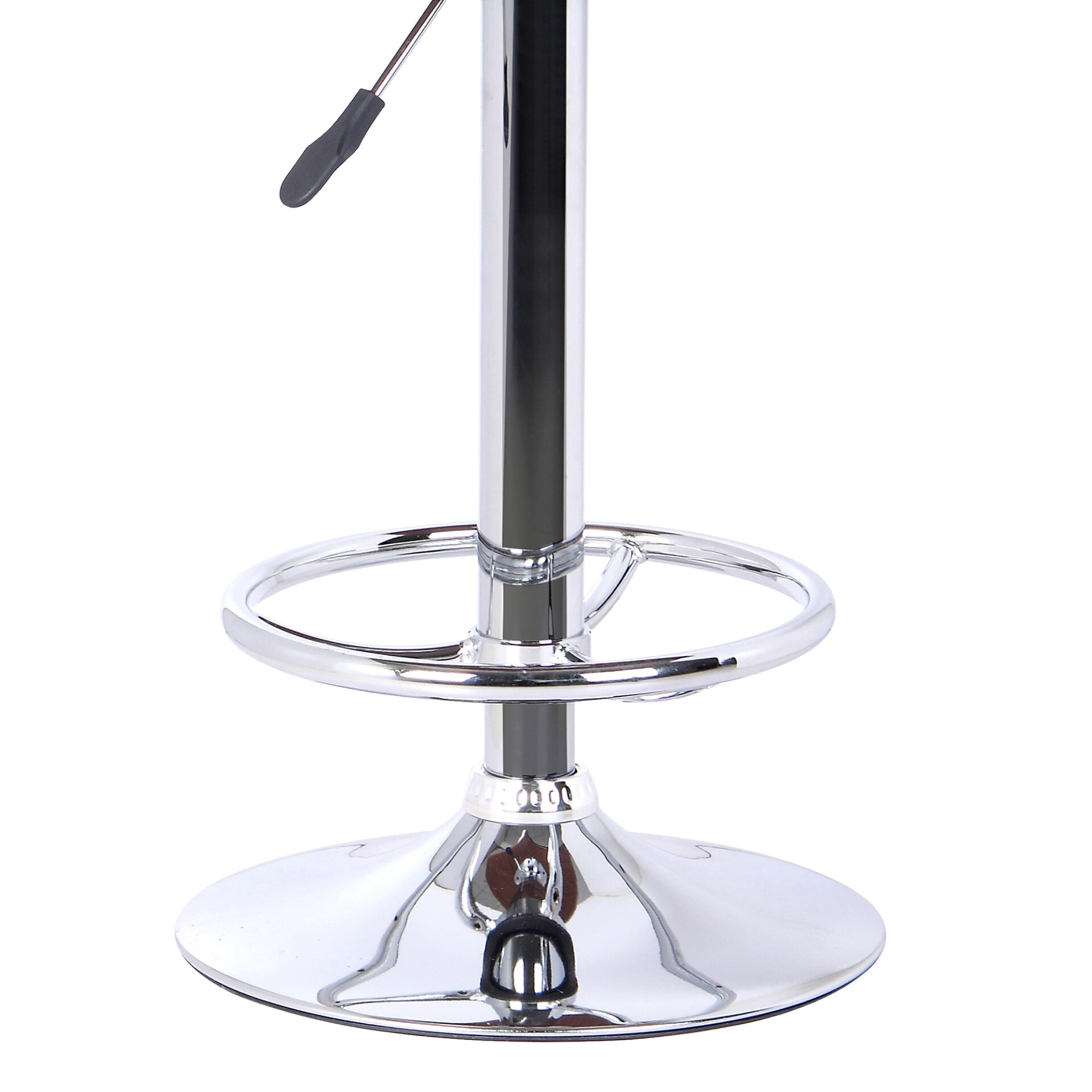 24 Inch Adjustable Modern Black and Silver Swivel Bar Stool 3 24 Inch Adjustable Modern Black and Silver Swivel Bar Stool - Image 3