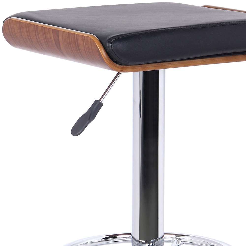 24 Inch Adjustable Modern Black and Silver Swivel Bar Stool 6 24 Inch Adjustable Modern Black and Silver Swivel Bar Stool - Image 6