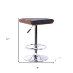 24 Inch Adjustable Modern Black and Silver Swivel Bar Stool 16 24 Inch Adjustable Modern Black and Silver Swivel Bar Stool