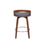 26-Inch Gray and Brown Modern Swivel Counter Height Bar Stool 15 26-Inch Gray and Brown Modern Swivel Counter Height Bar Stool