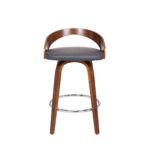 26-Inch Gray and Brown Modern Swivel Counter Height Bar Stool 12 26-Inch Gray and Brown Modern Swivel Counter Height Bar Stool