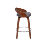 26-Inch Gray and Brown Modern Swivel Counter Height Bar Stool 13 26-Inch Gray and Brown Modern Swivel Counter Height Bar Stool
