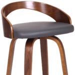 26-Inch Gray and Brown Modern Swivel Counter Height Bar Stool 17 26-Inch Gray and Brown Modern Swivel Counter Height Bar Stool