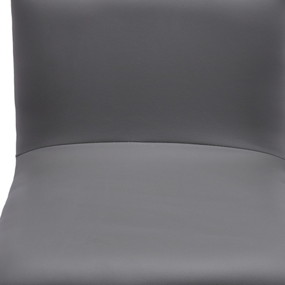 41” Adjustable Modern Gray Faux Leather Swivel Bar Stool 7 41” Adjustable Modern Gray Faux Leather Swivel Bar Stool - Image 7