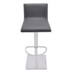 41” Adjustable Modern Gray Faux Leather Swivel Bar Stool 10 41” Adjustable Modern Gray Faux Leather Swivel Bar Stool