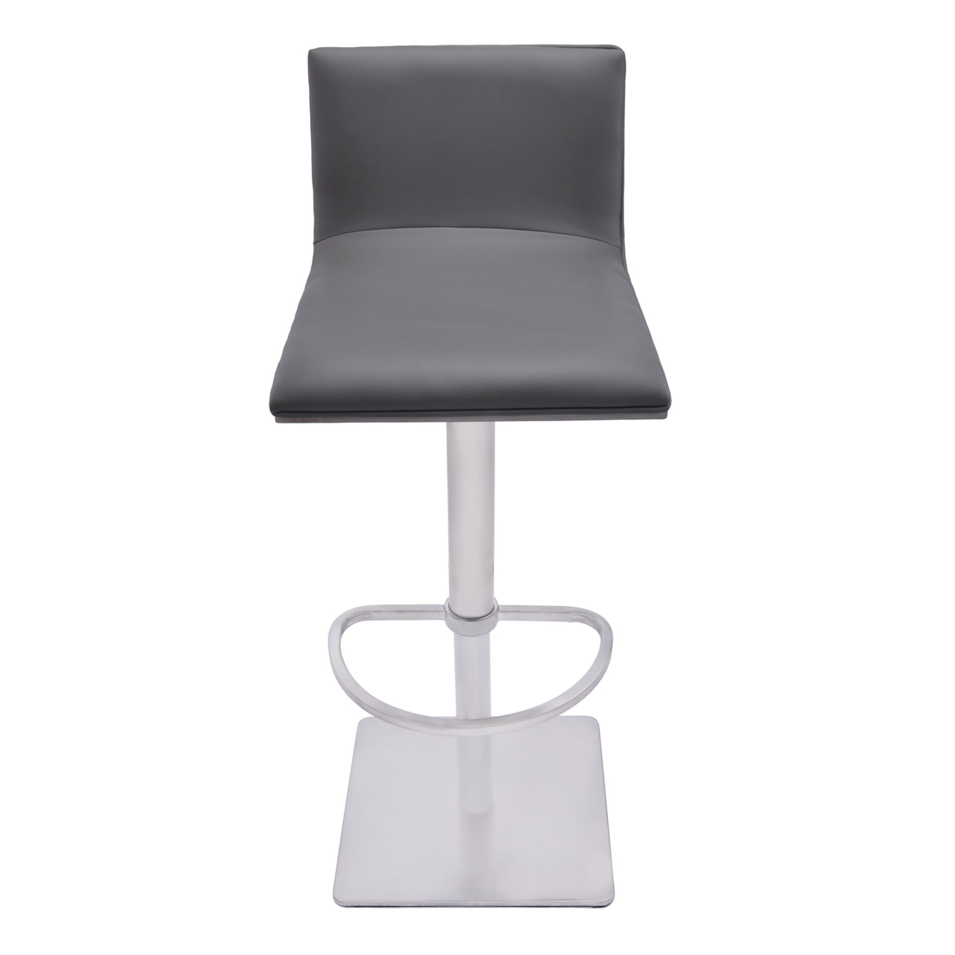 41” Adjustable Modern Gray Faux Leather Swivel Bar Stool 1 41” Adjustable Modern Gray Faux Leather Swivel Bar Stool