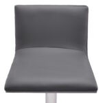 41” Adjustable Modern Gray Faux Leather Swivel Bar Stool 13 41” Adjustable Modern Gray Faux Leather Swivel Bar Stool