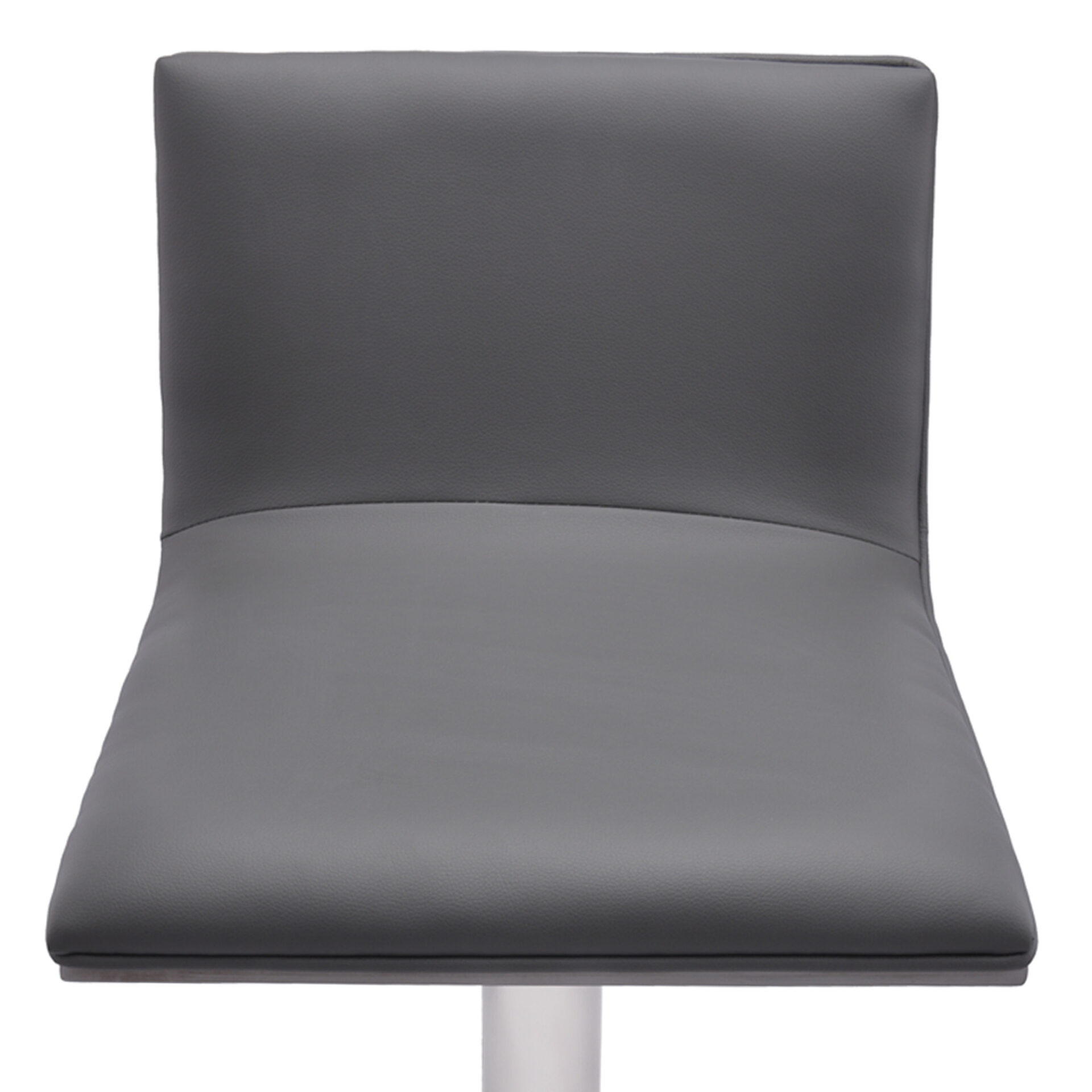 41” Adjustable Modern Gray Faux Leather Swivel Bar Stool 4 41” Adjustable Modern Gray Faux Leather Swivel Bar Stool - Image 4