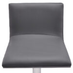 41” Adjustable Modern Gray Faux Leather Swivel Bar Stool 17 41” Adjustable Modern Gray Faux Leather Swivel Bar Stool