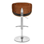 45 Inch Black Silver Faux Leather Adjustable Swivel Bar Stool 15 45 Inch Black Silver Faux Leather Adjustable Swivel Bar Stool