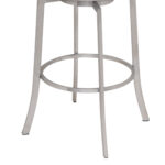 26" White Faux Leather Swivel Low Back Counter Bar Stool