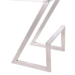 26 Inch Gray and Silver Backless Iron Bar Stool
