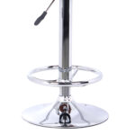 24 Inch Cream Adjustable Modern Faux Leather Swivel Bar Stool