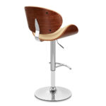25-Inch Cream and Silver Adjustable Swivel Low Back Bar Stool