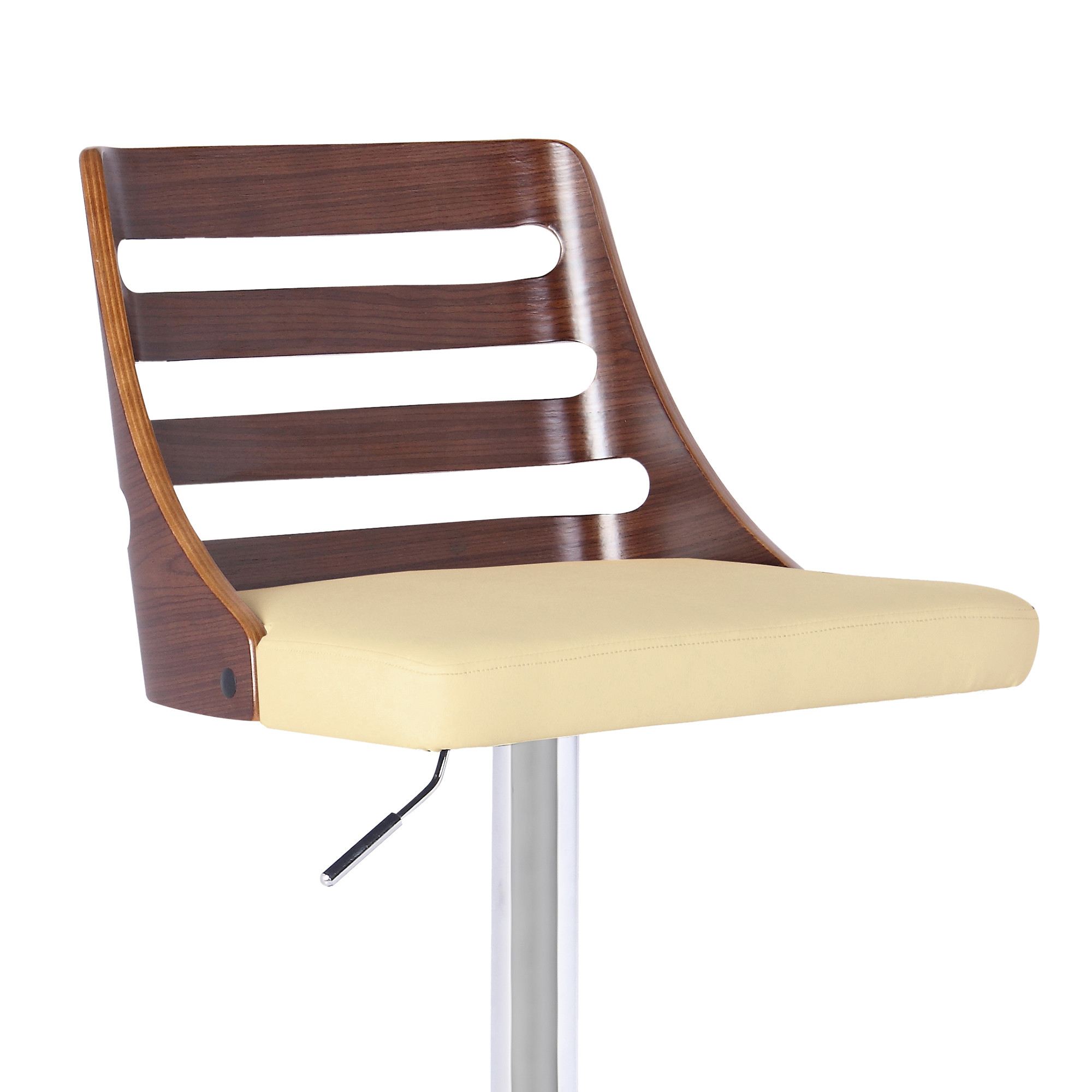 43 Inch Cream Faux Leather Adjustable Height Modern Bar Stool 11 43 Inch Cream Faux Leather Adjustable Height Modern Bar Stool