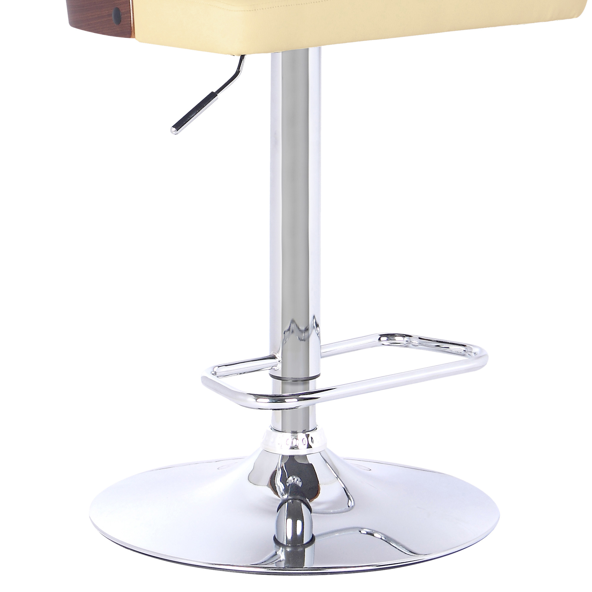 43 Inch Cream Faux Leather Adjustable Height Modern Bar Stool 14 43 Inch Cream Faux Leather Adjustable Height Modern Bar Stool