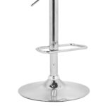 23-Inch Modern Walnut and Chrome Adjustable Swivel Bar Stool